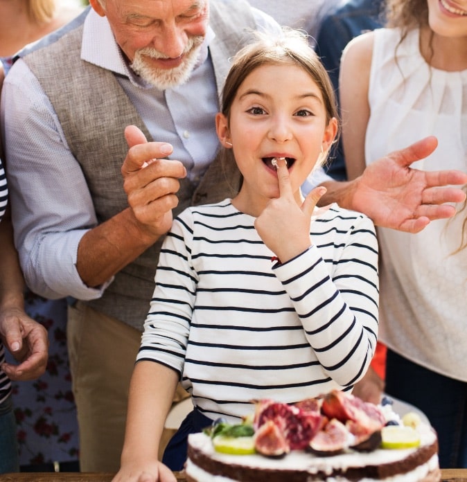 Happy birthday celebration with family and friends.